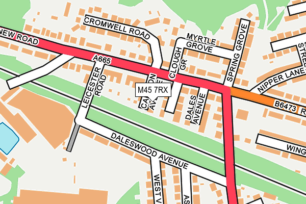 M45 7RX map - OS OpenMap – Local (Ordnance Survey)