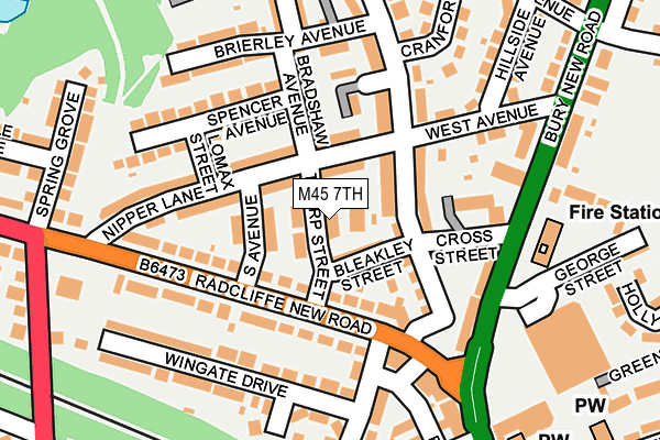 M45 7TH map - OS OpenMap – Local (Ordnance Survey)