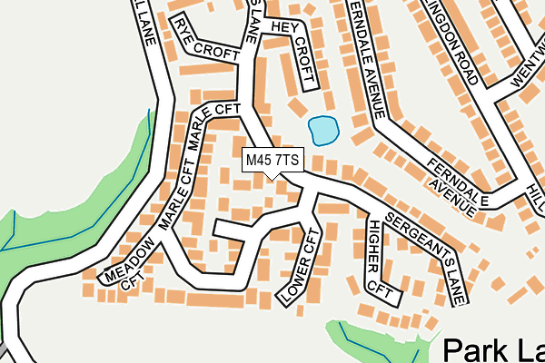 M45 7TS map - OS OpenMap – Local (Ordnance Survey)