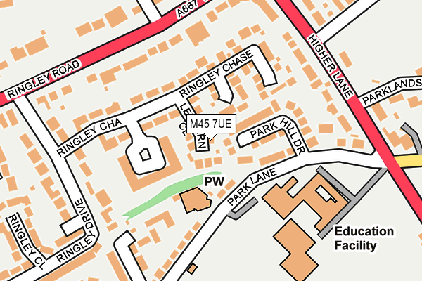 M45 7UE map - OS OpenMap – Local (Ordnance Survey)