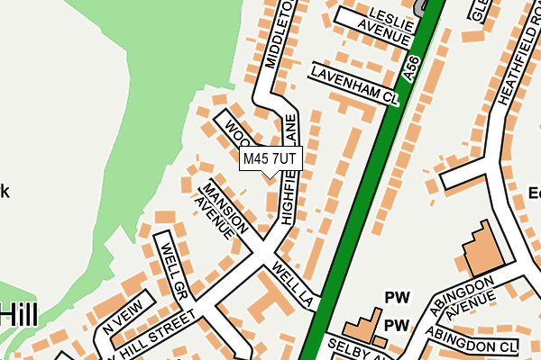 M45 7UT map - OS OpenMap – Local (Ordnance Survey)