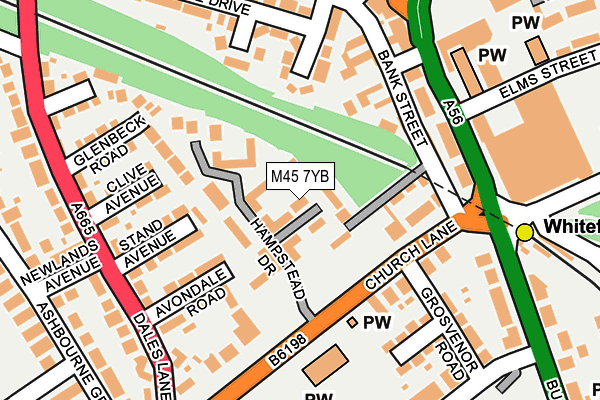 M45 7YB map - OS OpenMap – Local (Ordnance Survey)