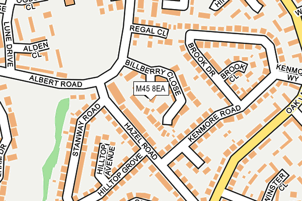 M45 8EA map - OS OpenMap – Local (Ordnance Survey)
