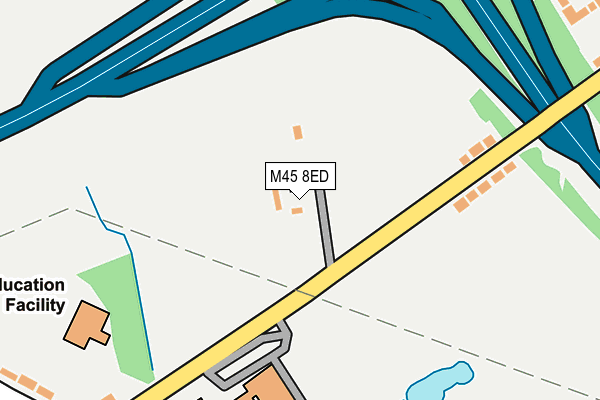 M45 8ED map - OS OpenMap – Local (Ordnance Survey)