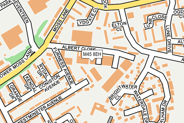 M45 8EH map - OS OpenMap – Local (Ordnance Survey)
