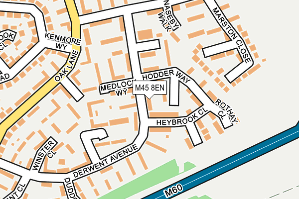 M45 8EN map - OS OpenMap – Local (Ordnance Survey)