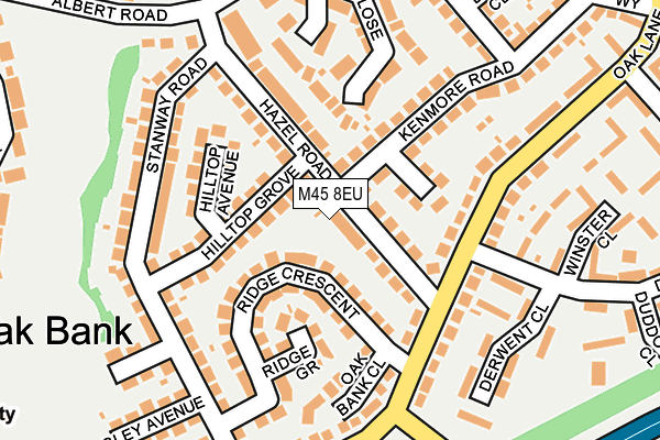 M45 8EU map - OS OpenMap – Local (Ordnance Survey)