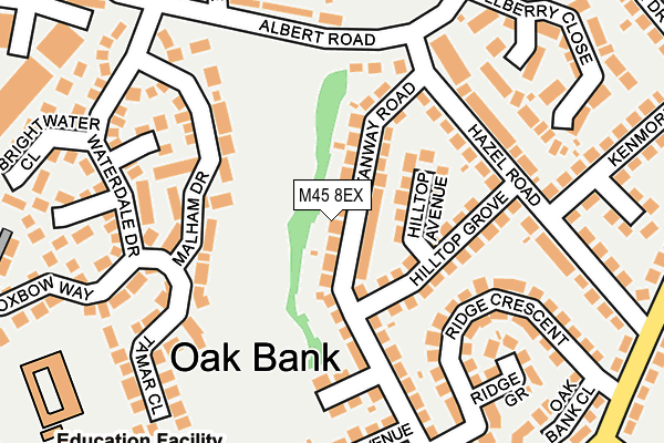 M45 8EX map - OS OpenMap – Local (Ordnance Survey)
