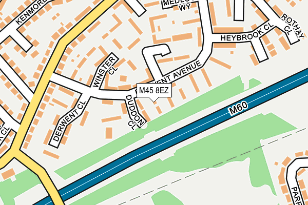 M45 8EZ map - OS OpenMap – Local (Ordnance Survey)
