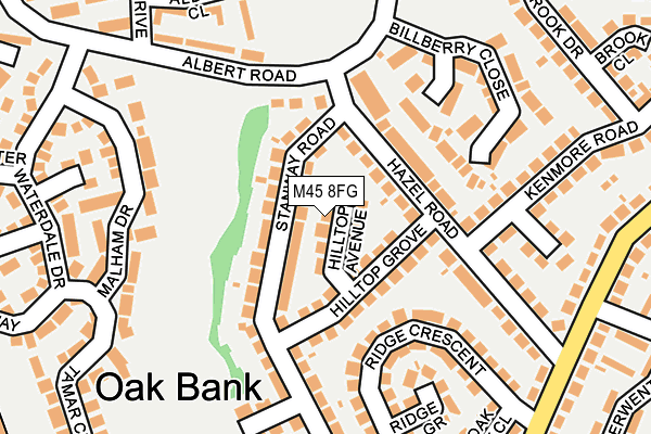 M45 8FG map - OS OpenMap – Local (Ordnance Survey)