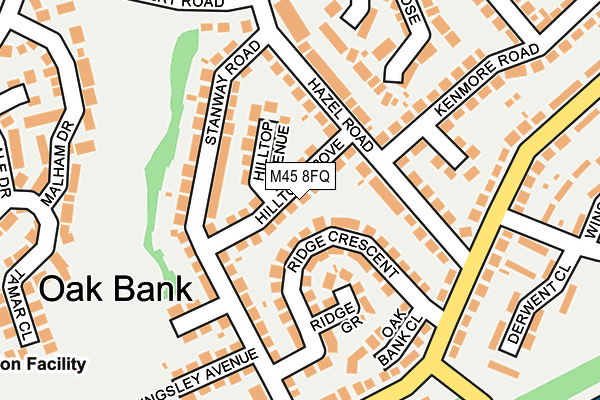M45 8FQ map - OS OpenMap – Local (Ordnance Survey)