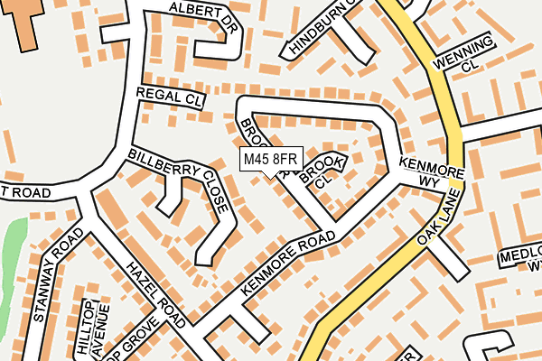 M45 8FR map - OS OpenMap – Local (Ordnance Survey)