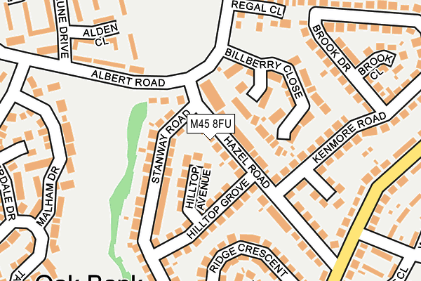 M45 8FU map - OS OpenMap – Local (Ordnance Survey)