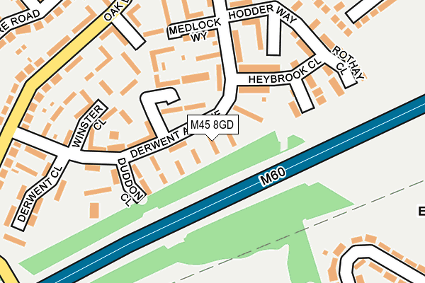 M45 8GD map - OS OpenMap – Local (Ordnance Survey)
