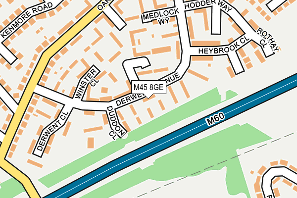 M45 8GE map - OS OpenMap – Local (Ordnance Survey)