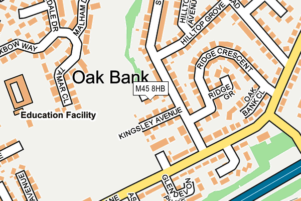 M45 8HB map - OS OpenMap – Local (Ordnance Survey)
