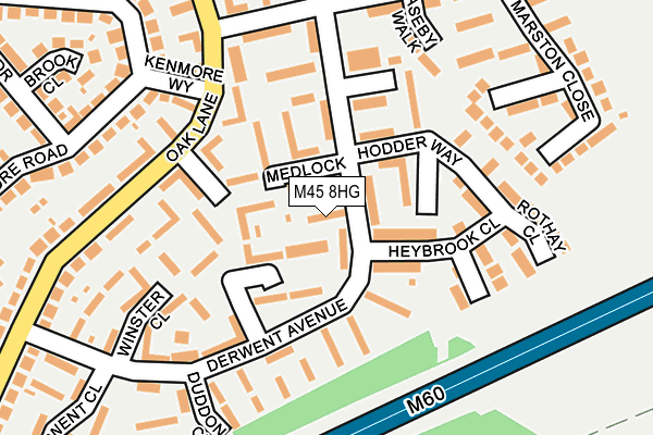 M45 8HG map - OS OpenMap – Local (Ordnance Survey)