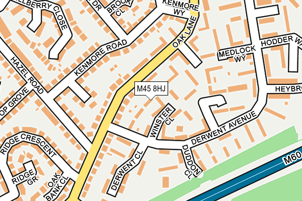 M45 8HJ map - OS OpenMap – Local (Ordnance Survey)