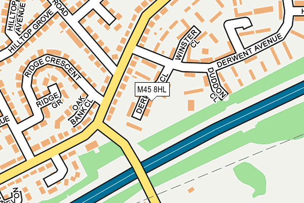 M45 8HL map - OS OpenMap – Local (Ordnance Survey)