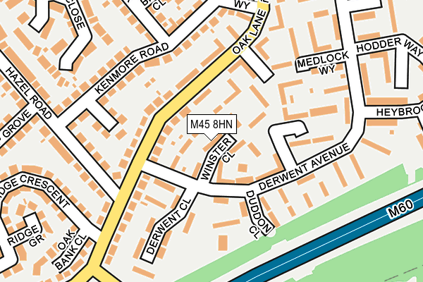 M45 8HN map - OS OpenMap – Local (Ordnance Survey)