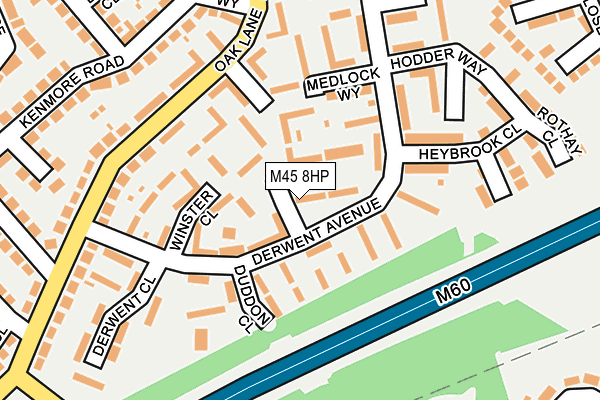 M45 8HP map - OS OpenMap – Local (Ordnance Survey)