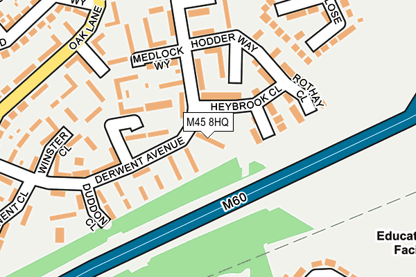 M45 8HQ map - OS OpenMap – Local (Ordnance Survey)