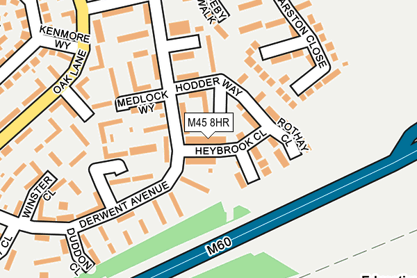 M45 8HR map - OS OpenMap – Local (Ordnance Survey)