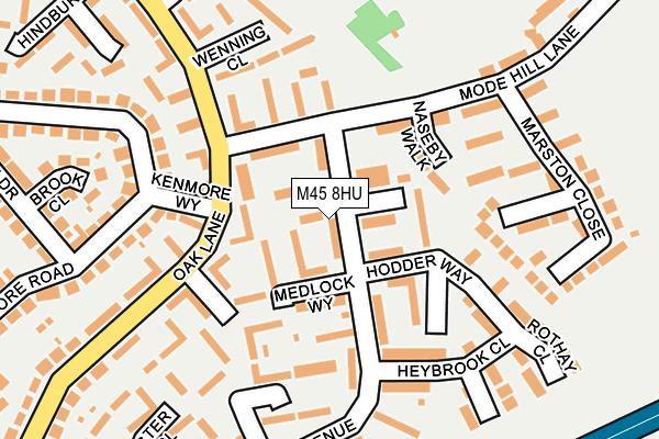 M45 8HU map - OS OpenMap – Local (Ordnance Survey)