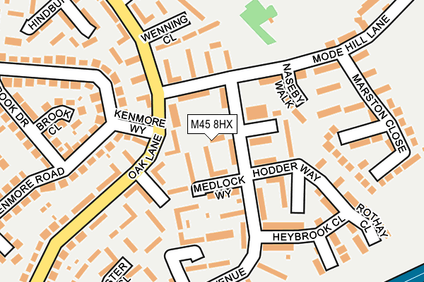 M45 8HX map - OS OpenMap – Local (Ordnance Survey)