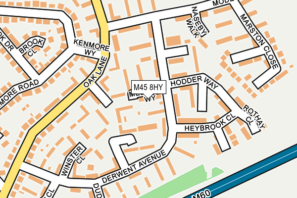 M45 8HY map - OS OpenMap – Local (Ordnance Survey)