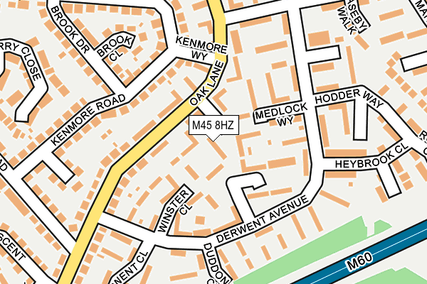 M45 8HZ map - OS OpenMap – Local (Ordnance Survey)