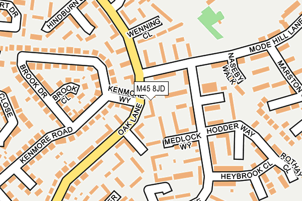 M45 8JD map - OS OpenMap – Local (Ordnance Survey)