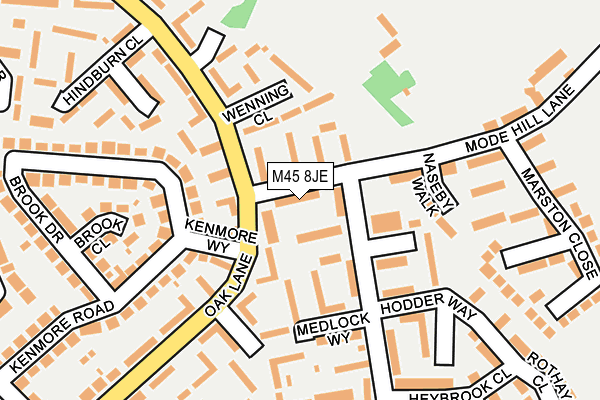 M45 8JE map - OS OpenMap – Local (Ordnance Survey)
