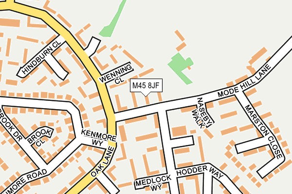 M45 8JF map - OS OpenMap – Local (Ordnance Survey)