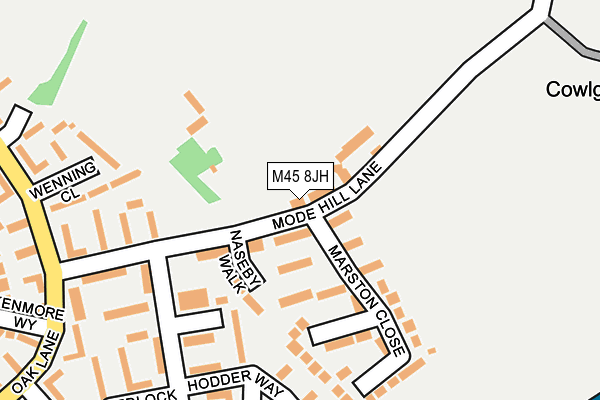 M45 8JH map - OS OpenMap – Local (Ordnance Survey)
