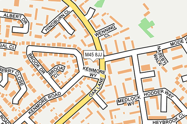 M45 8JJ map - OS OpenMap – Local (Ordnance Survey)