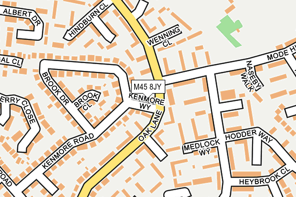 M45 8JY map - OS OpenMap – Local (Ordnance Survey)