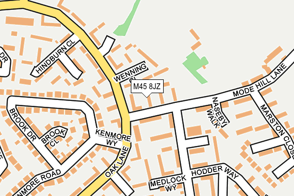 M45 8JZ map - OS OpenMap – Local (Ordnance Survey)