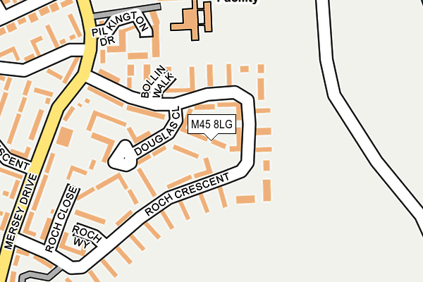 M45 8LG map - OS OpenMap – Local (Ordnance Survey)