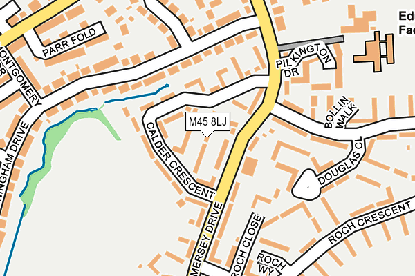 M45 8LJ map - OS OpenMap – Local (Ordnance Survey)