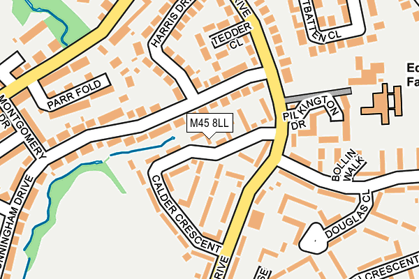 M45 8LL map - OS OpenMap – Local (Ordnance Survey)
