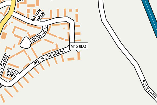 M45 8LQ map - OS OpenMap – Local (Ordnance Survey)