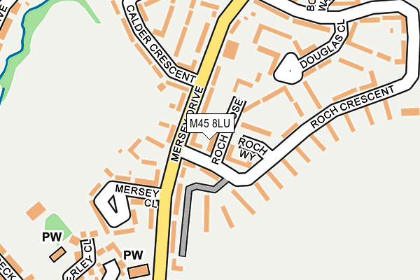 M45 8LU map - OS OpenMap – Local (Ordnance Survey)