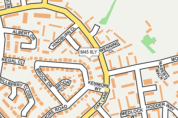 M45 8LY map - OS OpenMap – Local (Ordnance Survey)