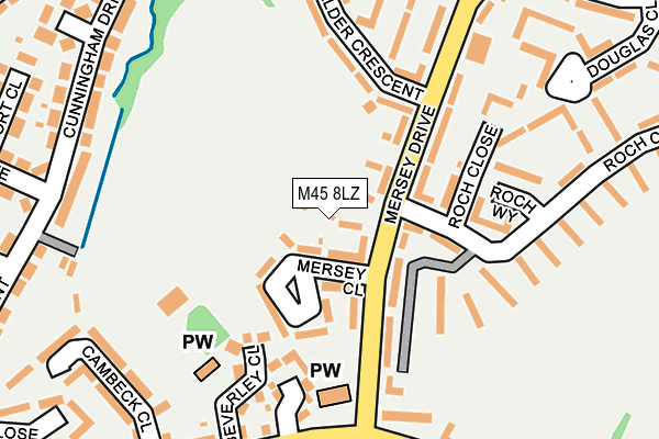 M45 8LZ map - OS OpenMap – Local (Ordnance Survey)