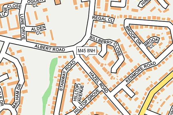 M45 8NH map - OS OpenMap – Local (Ordnance Survey)
