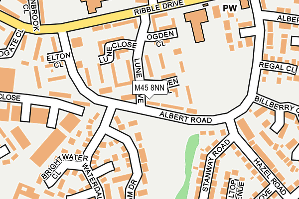 M45 8NN map - OS OpenMap – Local (Ordnance Survey)