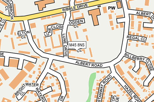 M45 8NS map - OS OpenMap – Local (Ordnance Survey)