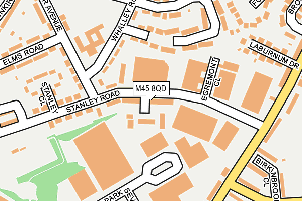 M45 8QD map - OS OpenMap – Local (Ordnance Survey)