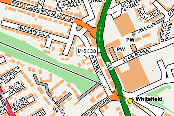M45 8QQ map - OS OpenMap – Local (Ordnance Survey)